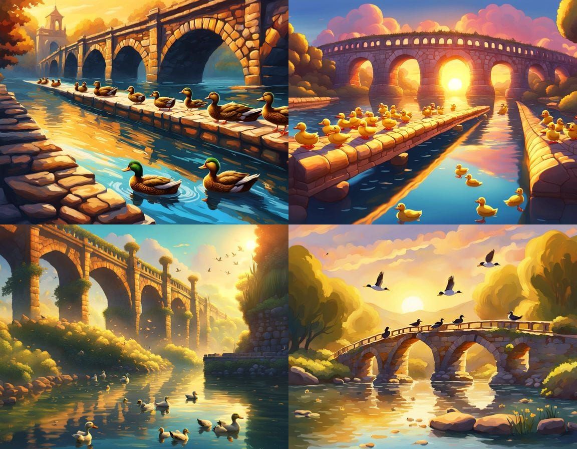 Ducks Swim Atop Ancient Aqueducts
