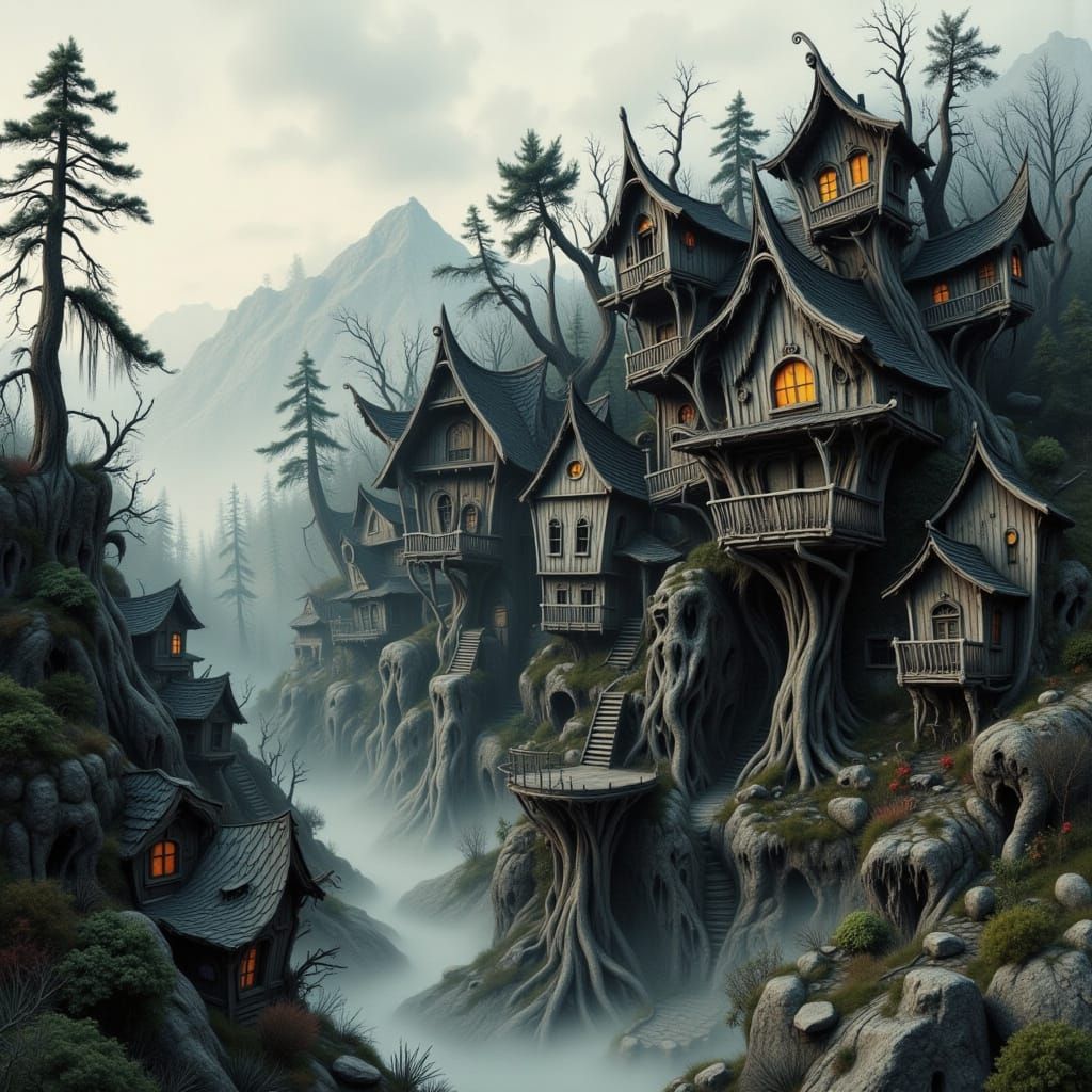 Wonky Tree Houses in Mystical West Coast Forest
