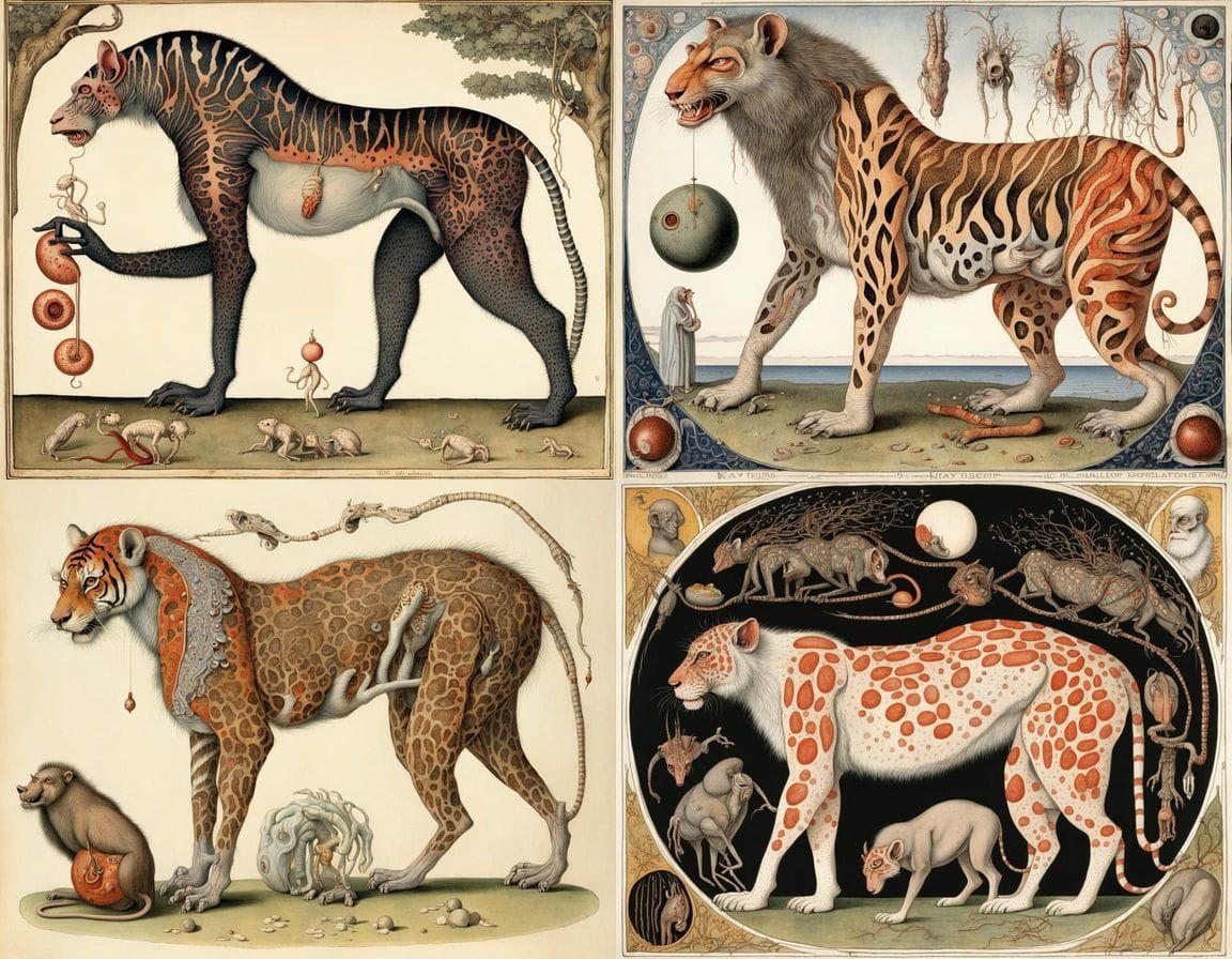 Surreal Arabian Homunculus in Mysterious Nocturnal Scene