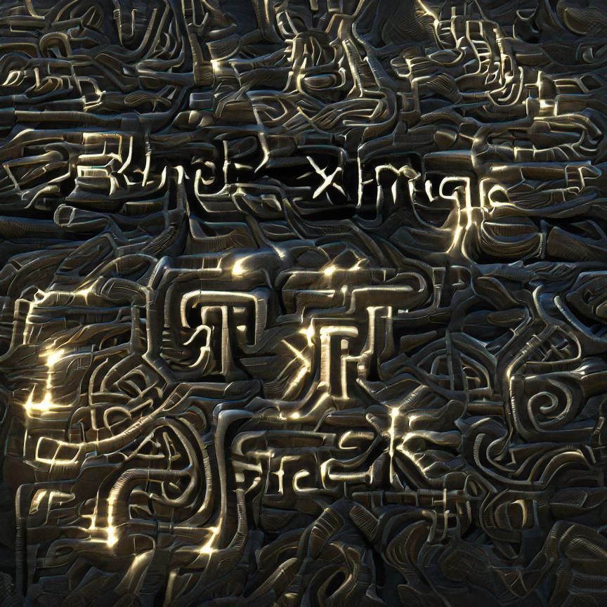 Magic Circuit Diagram with Runic Tron Lines