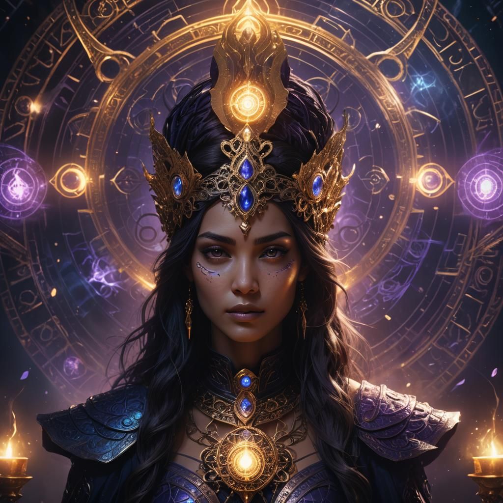 Mysterious Woman Portrait in Dark Fantasy Style