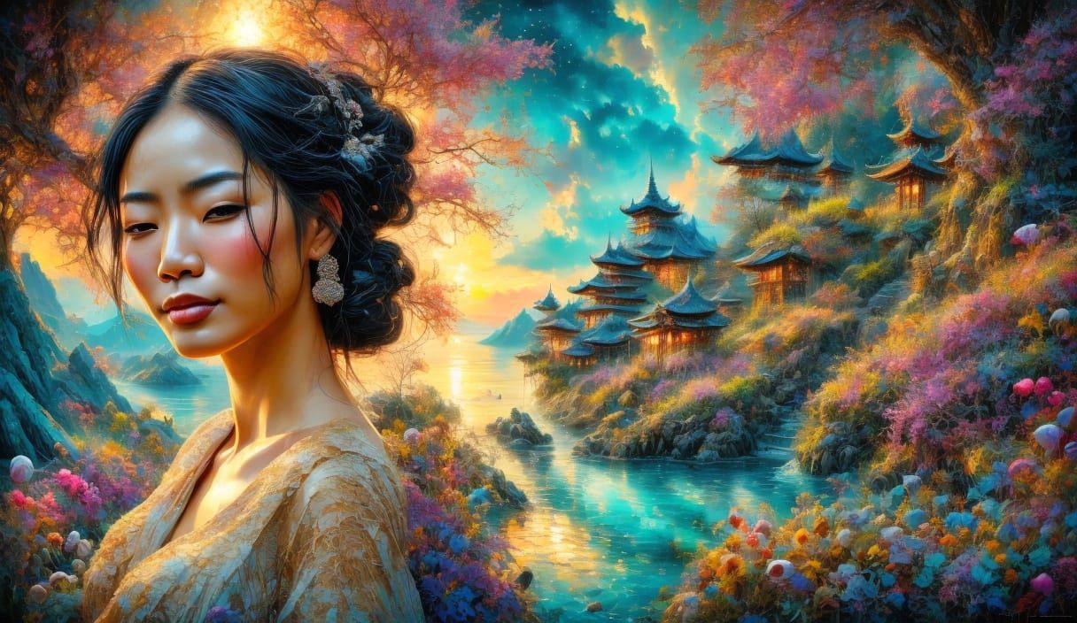 In the Garden of the Temple