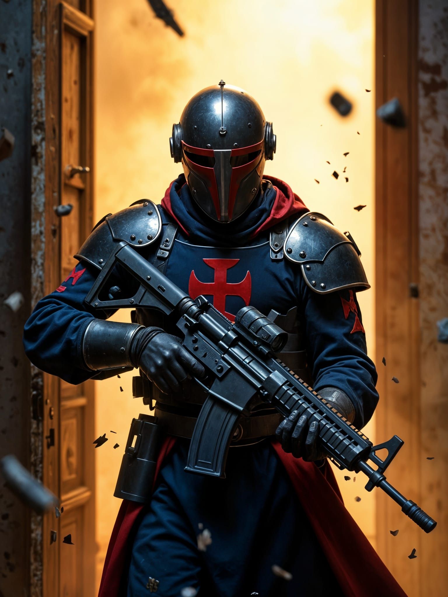 GIGN Templar Knight Breaching Door in Photo Realism