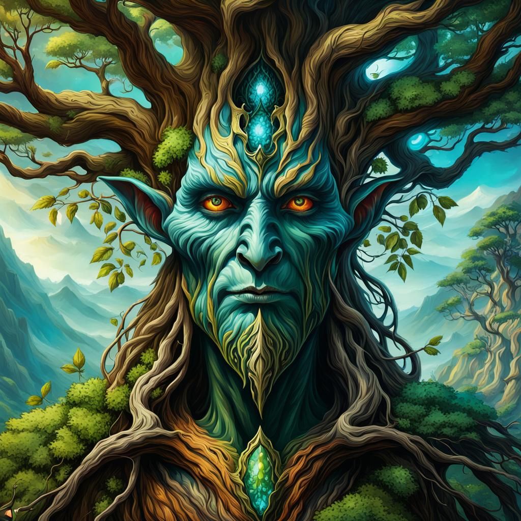 Ent Portrait: Vivid Fantasy Illustration