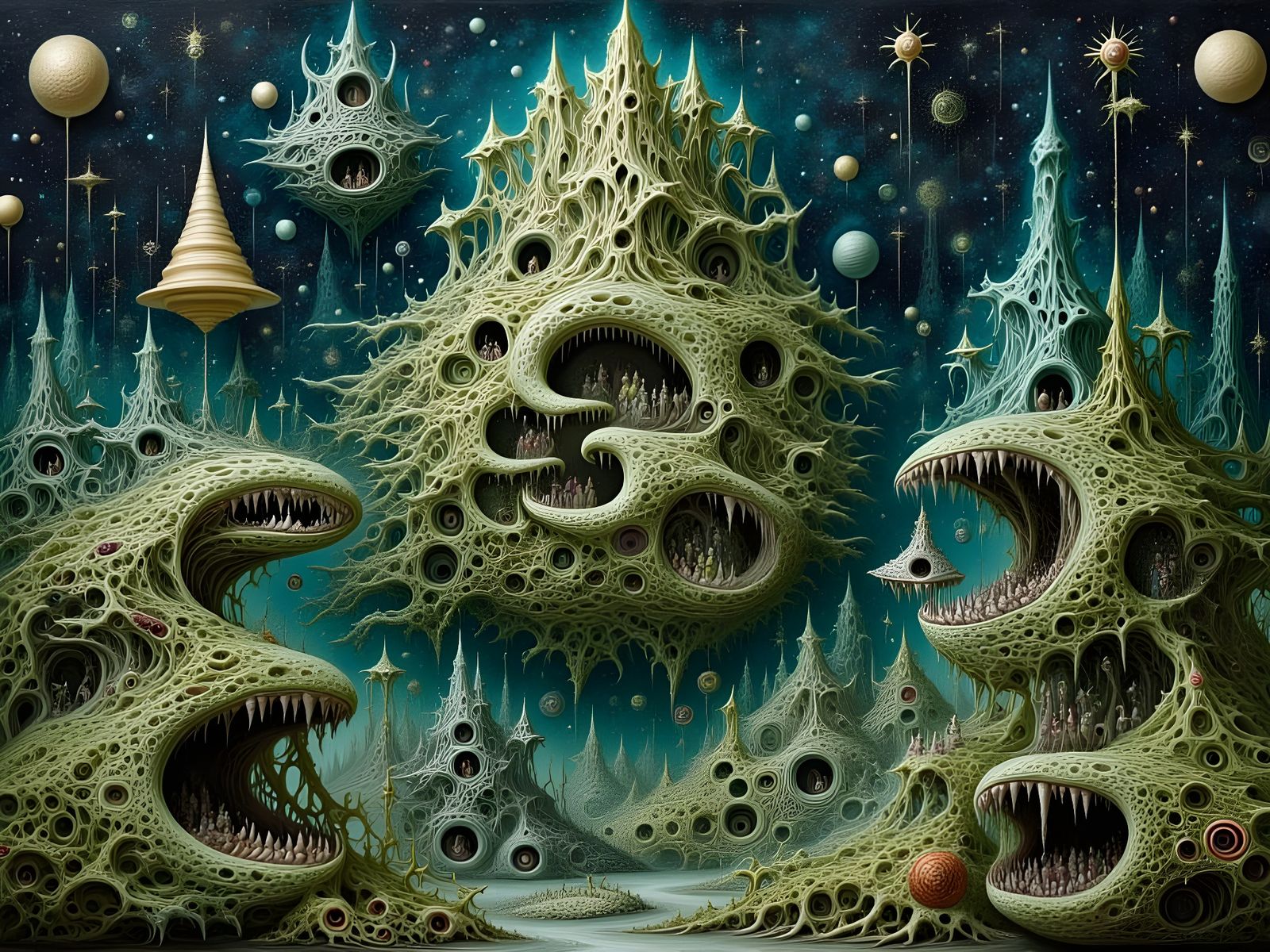 Surreal Cryptid Fusion in Magic Surrealism Style