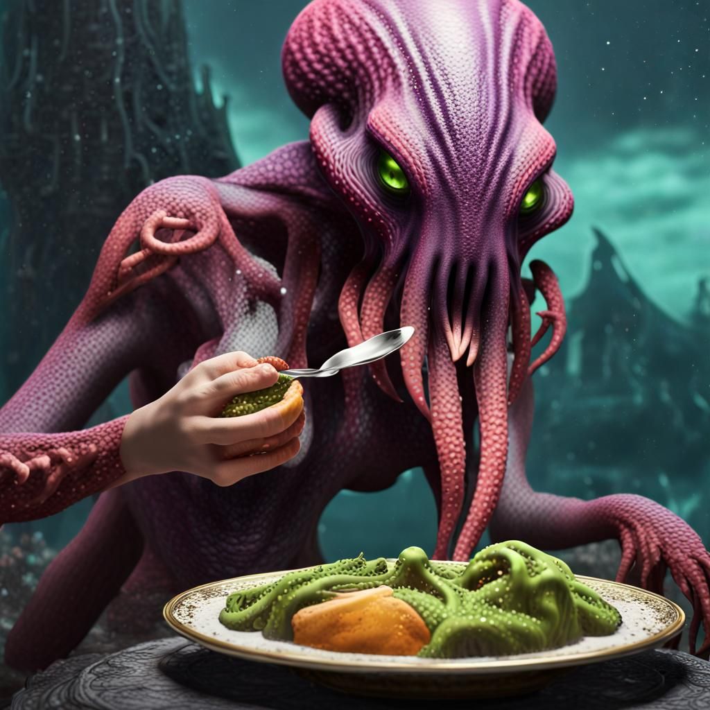 Cthulhu's Feast: A Detailed Matte Painting