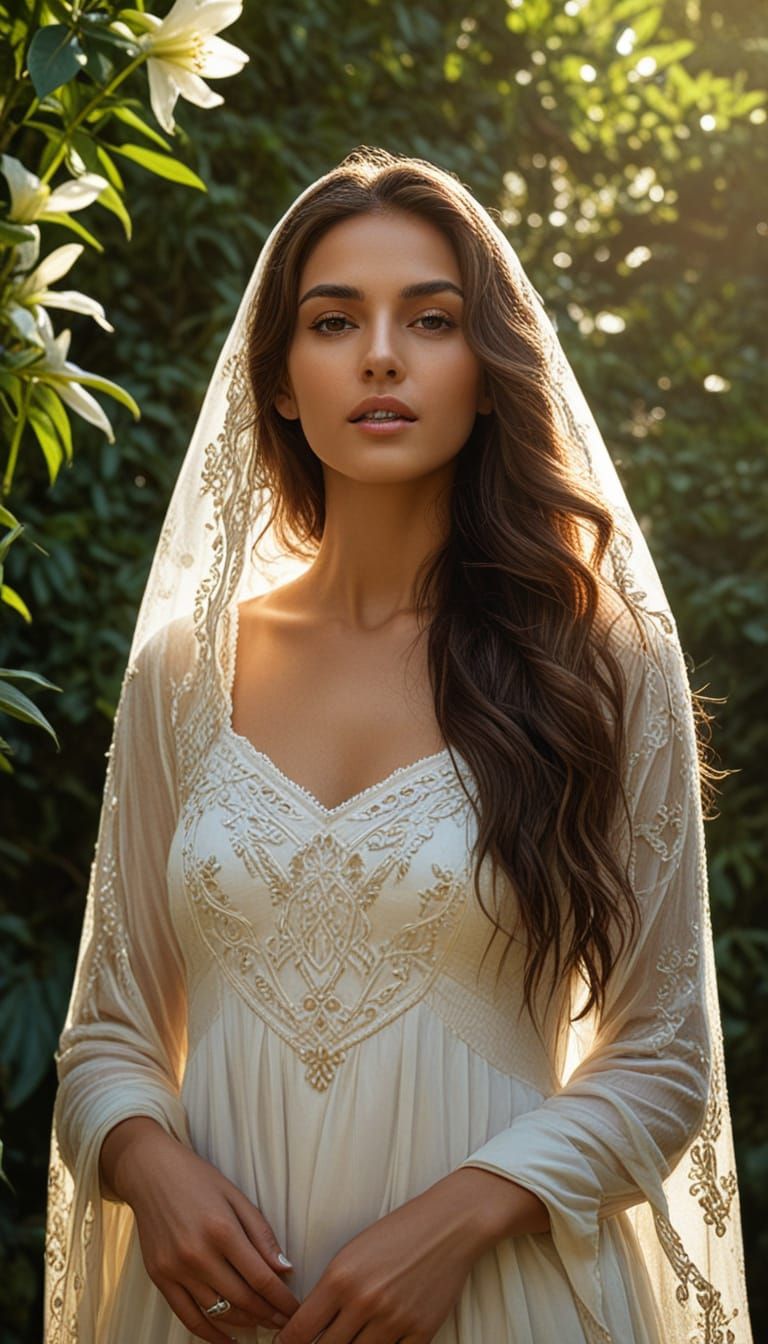 Ethereal Ancient Middle Eastern Woman in Biblical Fantasy St...