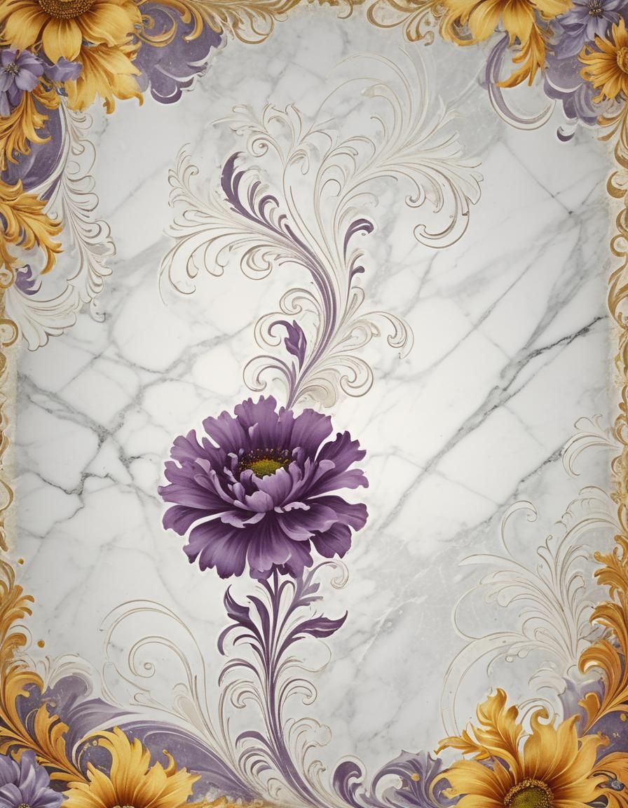 Vintage Marble Frame in Heavenly Sunshine