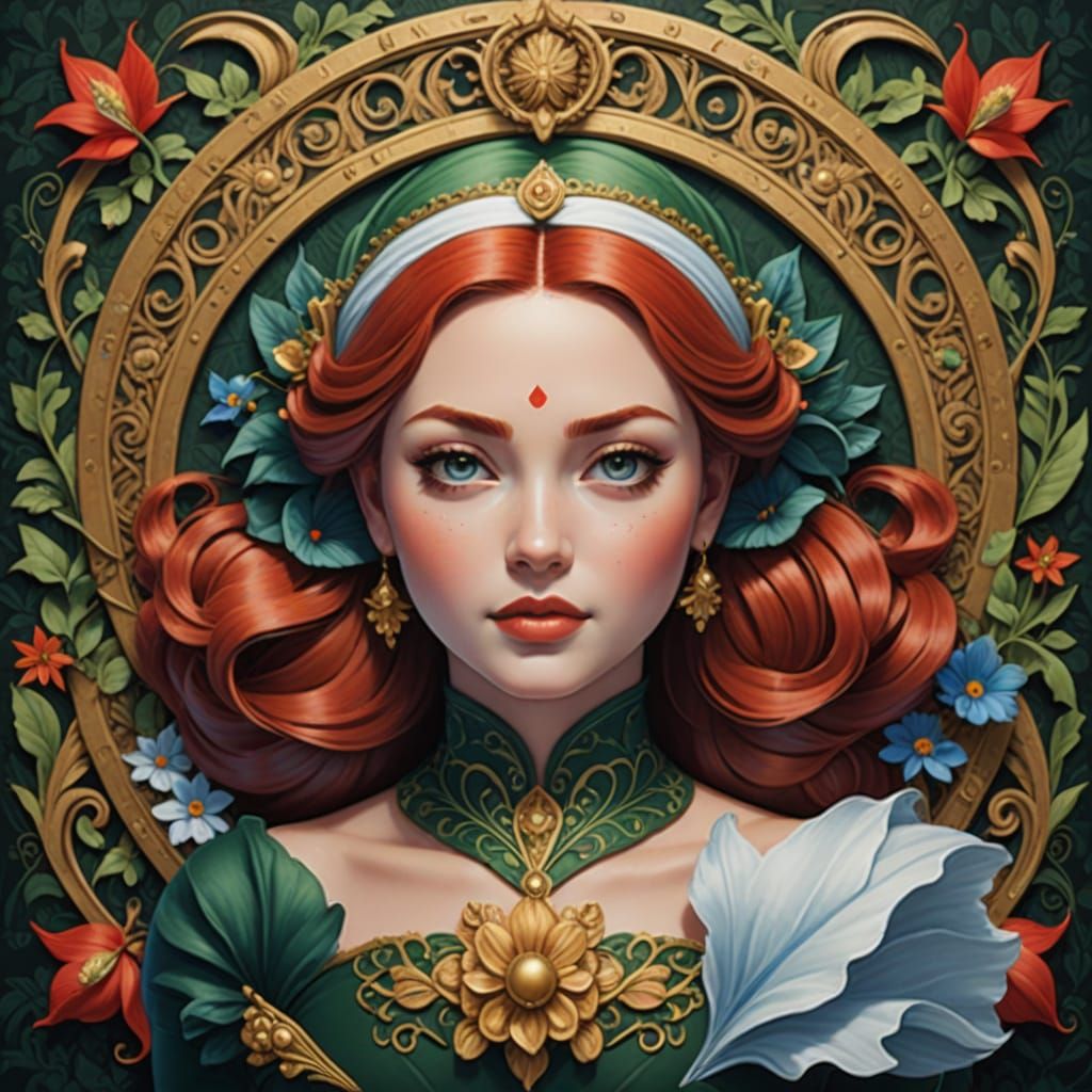 Surreal Arial Portrait in Minimalist Style