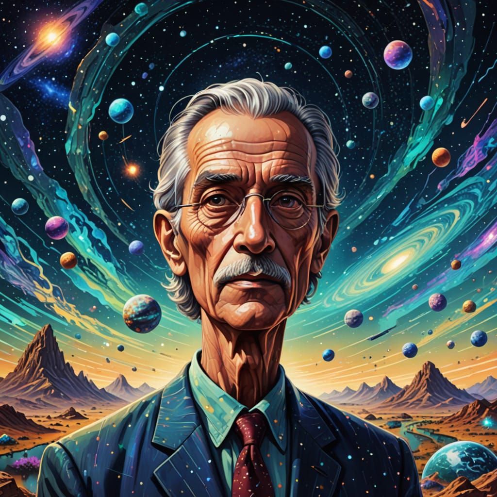 Society's Disregard for Age: A Haunting Astral Cosmic Scene