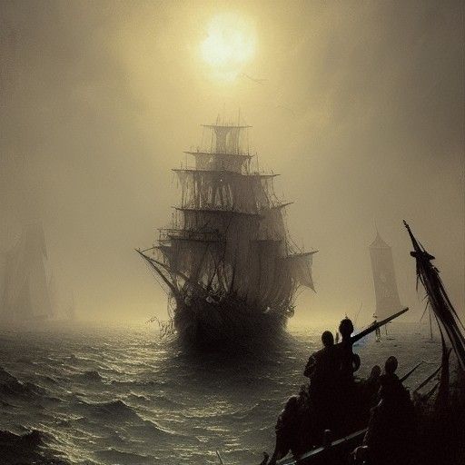 Horror Jolly Roger in Gustave Doré Style