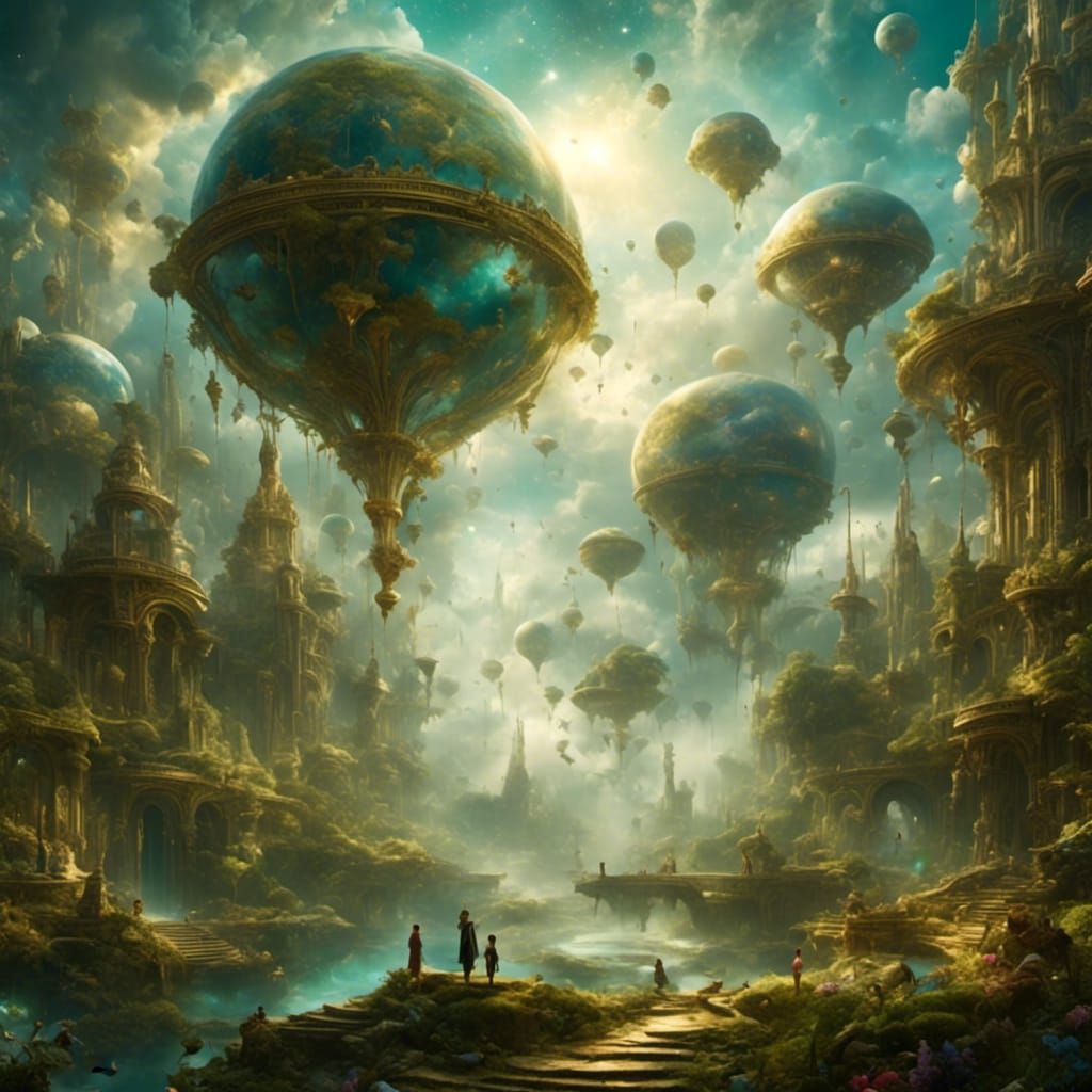 Epic Sci-Fi Doppelganger in Vibrant Colors