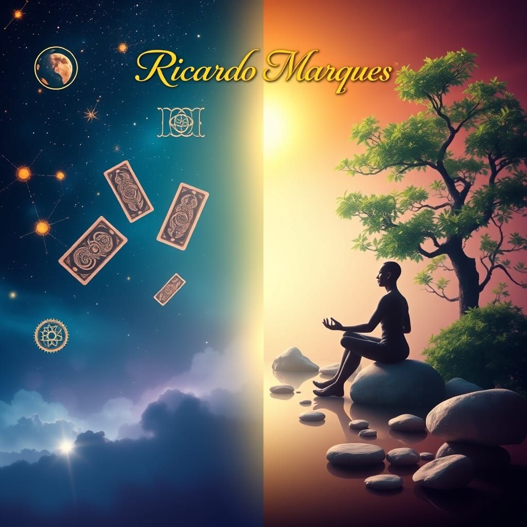 Ethereal Facebook Cover Art Blends Celestial and Zen Element...