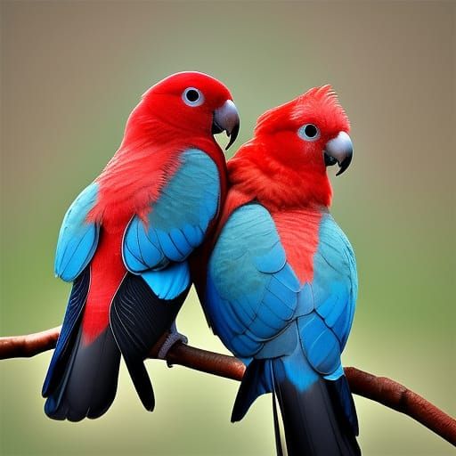 Affectionate Love Birds