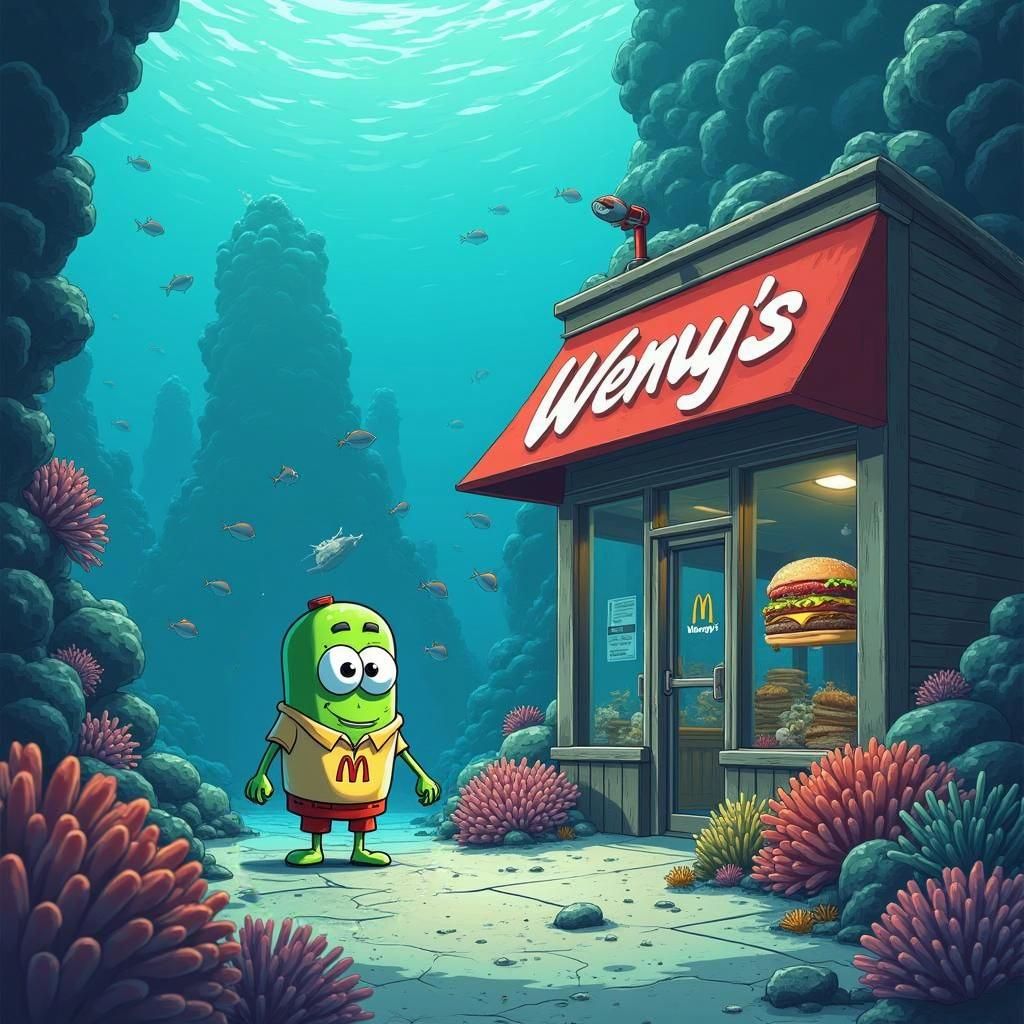 Plankton's Fast Food Heist: Manga-Style