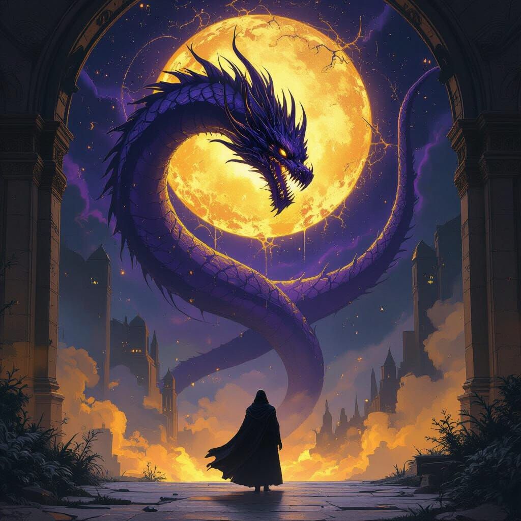 Epic Leviathan in Dark Fantasy Style