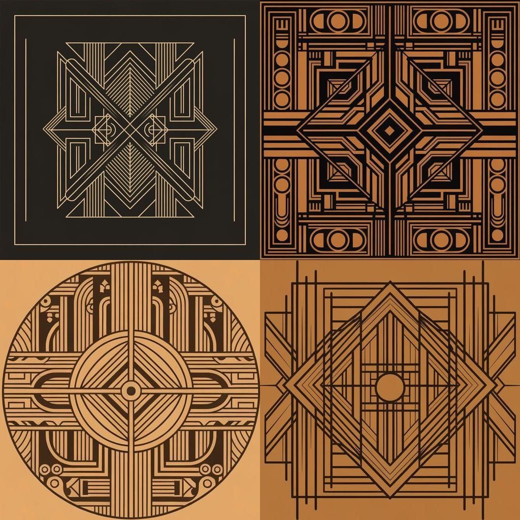 Art Deco Dystopian Cityscape in Dieselpunk Style