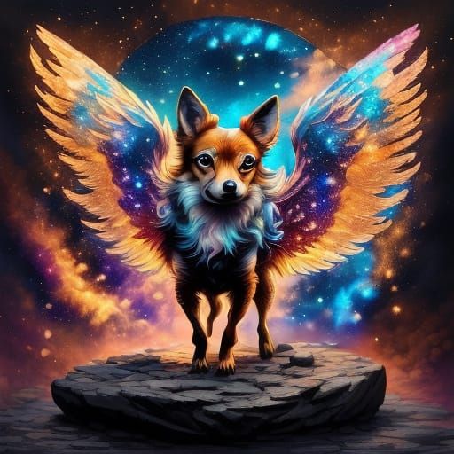 Ethereal Chihuahua in Autumn Frame