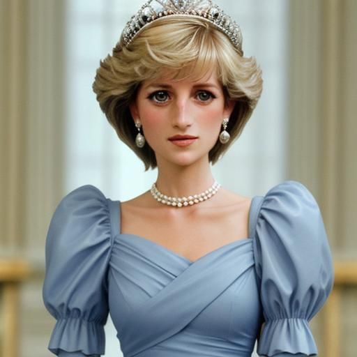 Elegant Portrait of Princess Diana