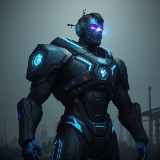 Azure Sentinel S2 in Cyberpunk Concept Art