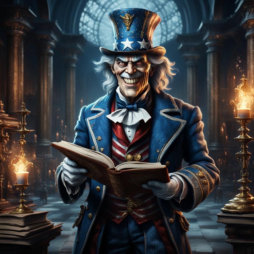 Evil Uncle Sam in Detailed Matte Painting