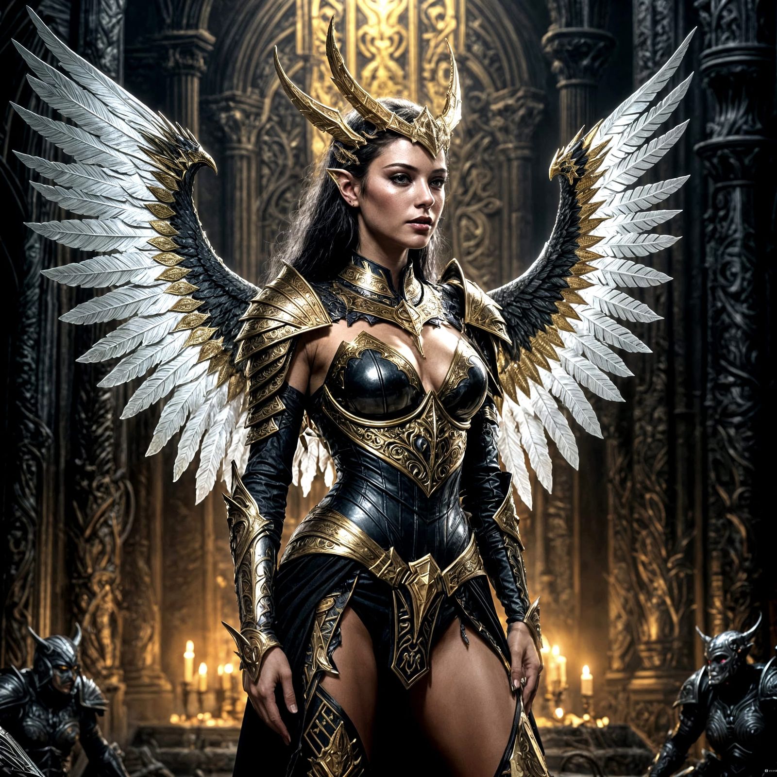 Armored Dark Elf Queen Concept Art