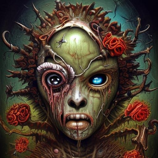 Decaying Eyeball: Gothic Horror Concept Art