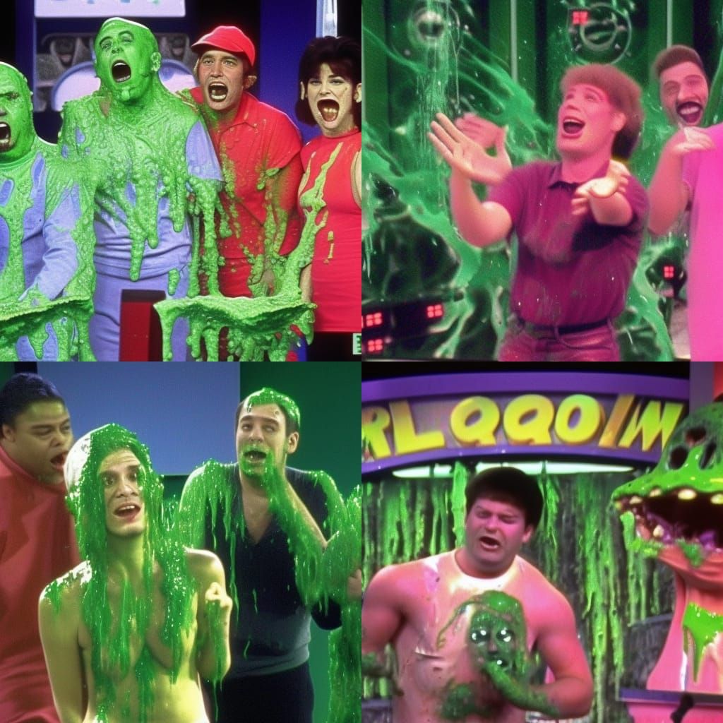 Cursed 90s Game Show Scene in VHS Style