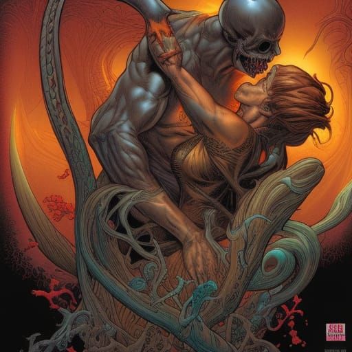 Death in Comic Book Art Style