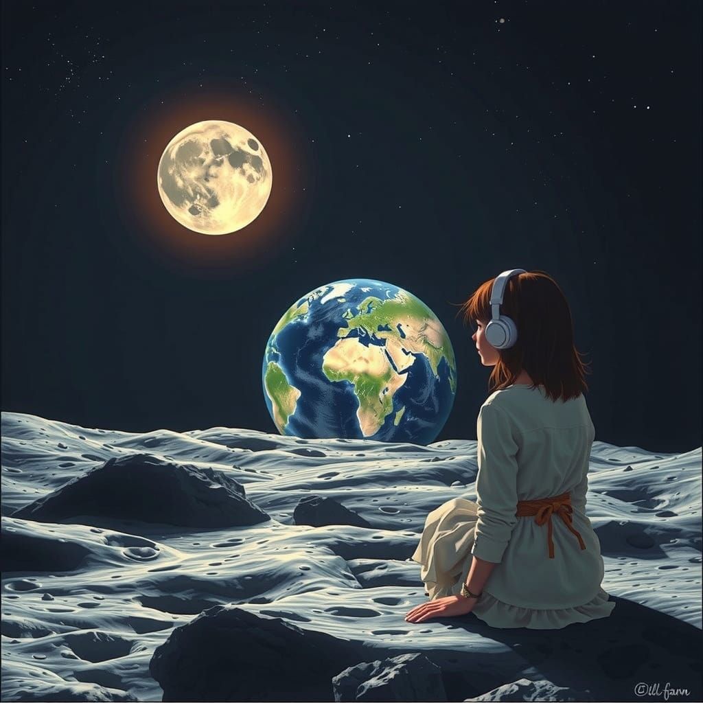 Serene Lunar Landscape from a Gamers' Perspective