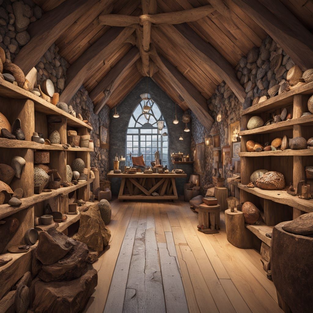 Viking Ocean Museum in a Woodpunk Setting