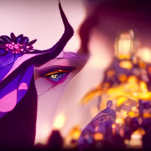 Dark Fantasy Empress in Hyperdetailed Art Nouveau Style