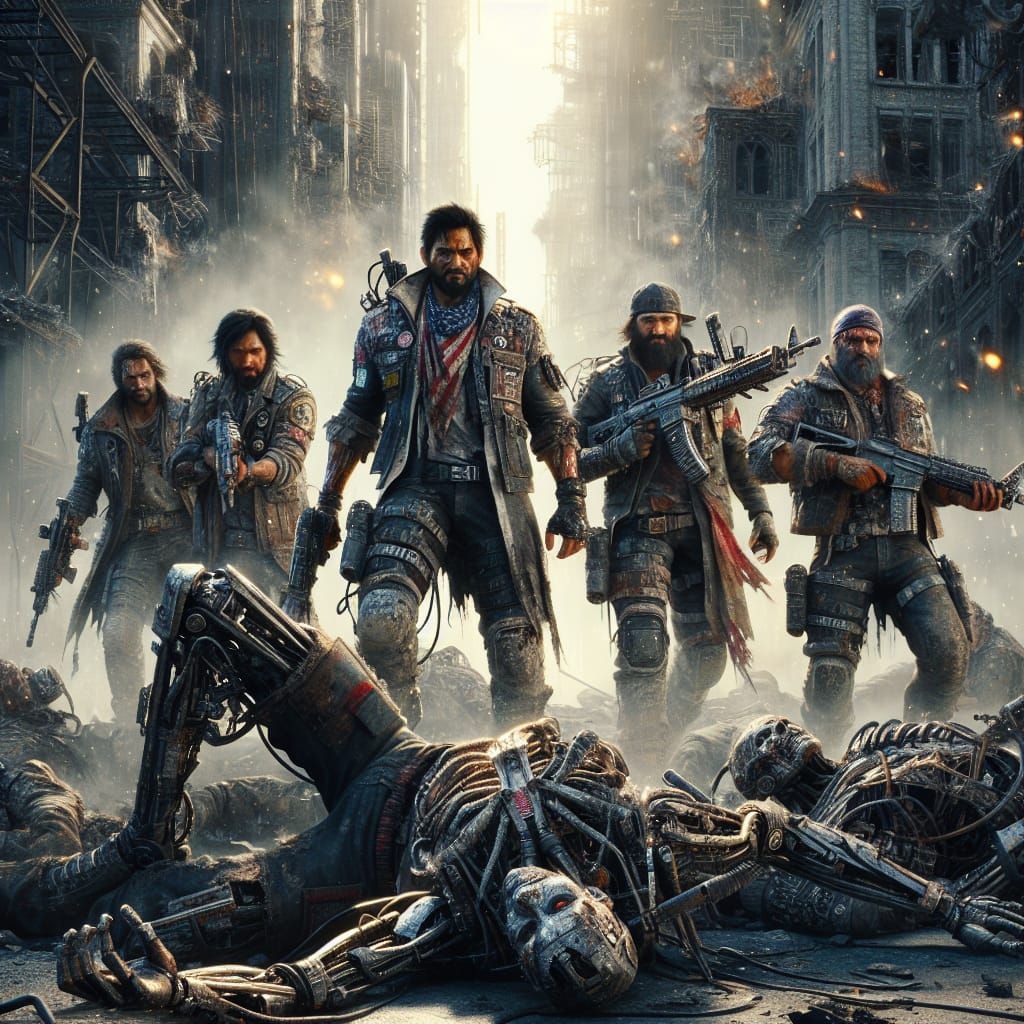 Post-Apocalyptic Warriors Triumph Over Cybernetic Beastmen