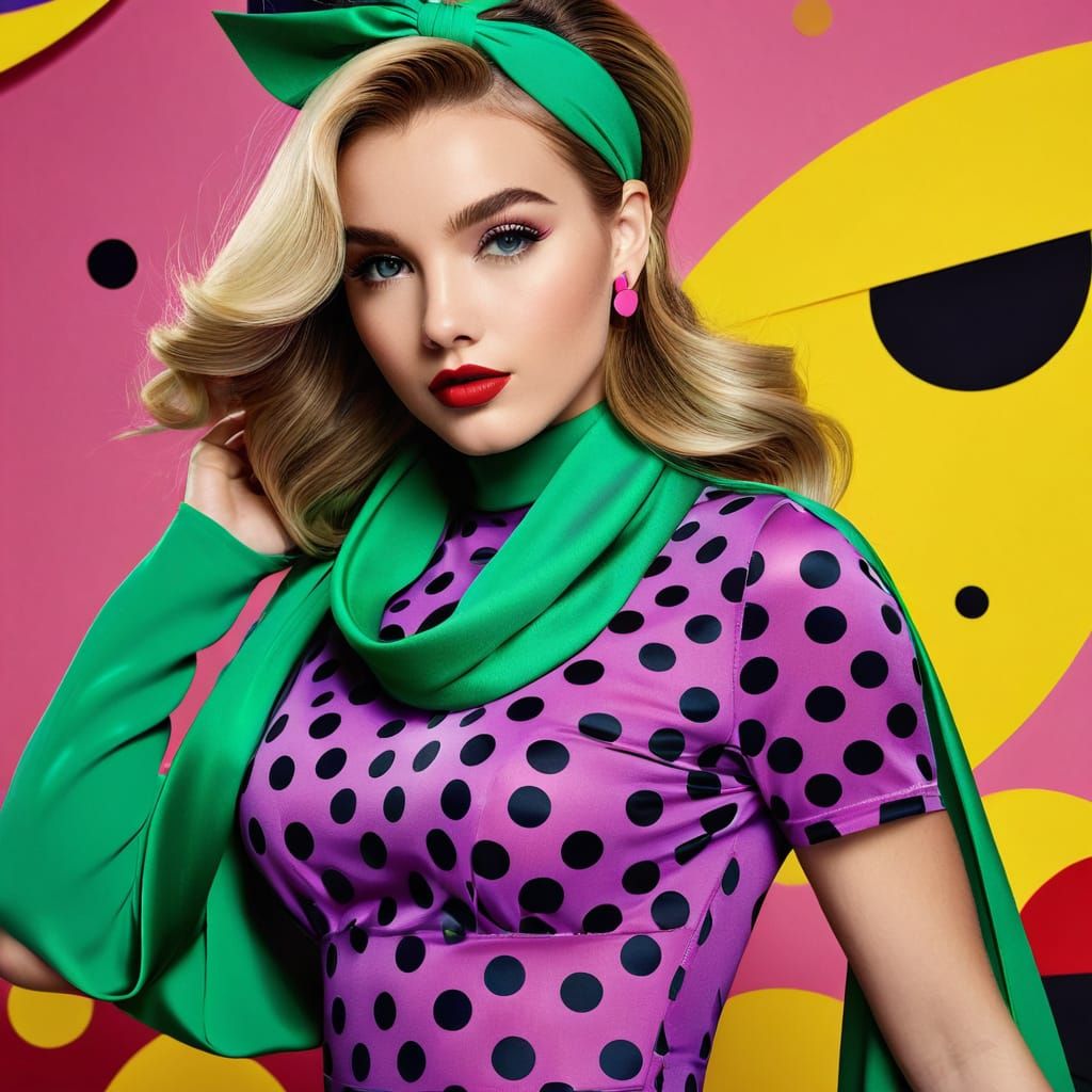 Vibrant Teen Pop Art Portrait of Daphne Blake