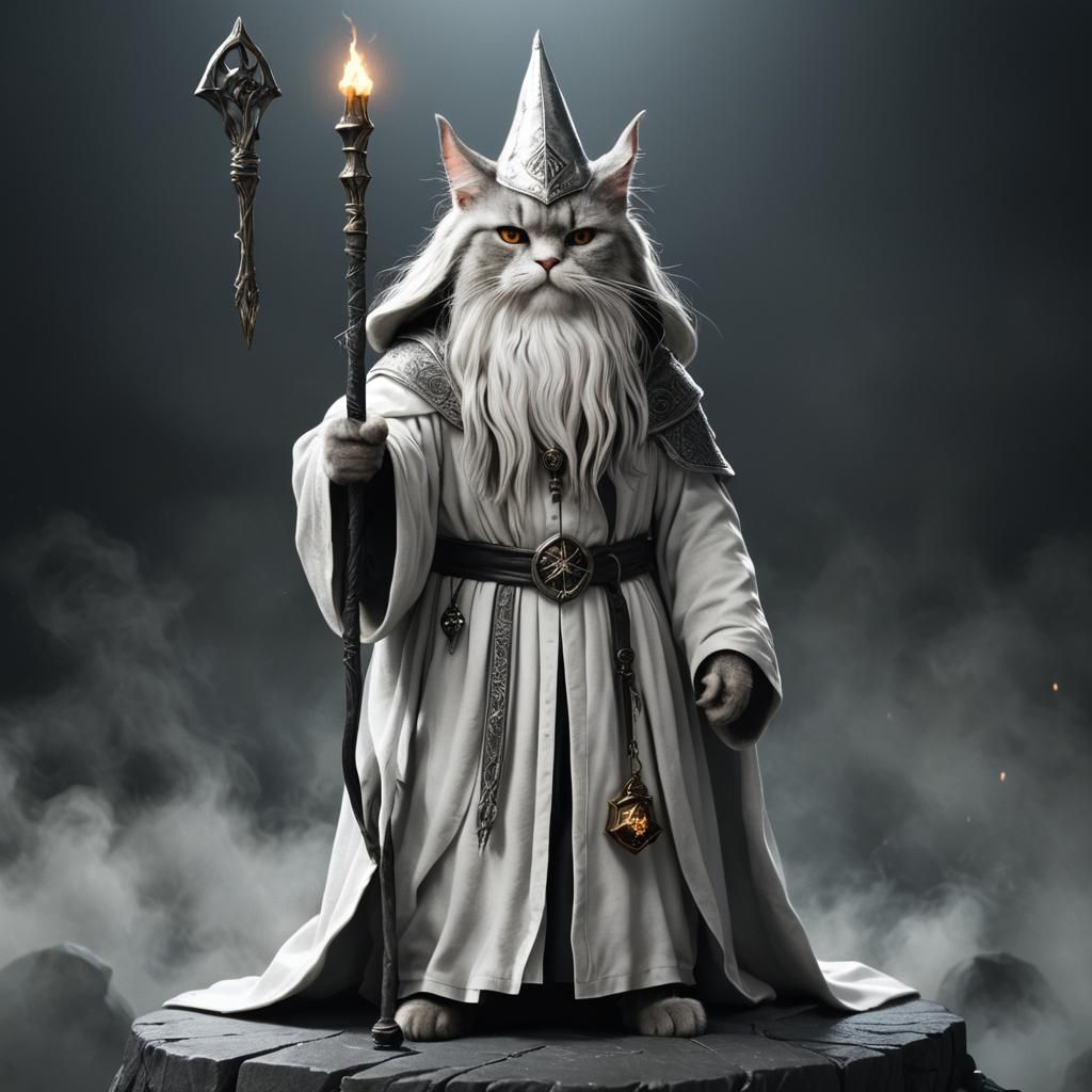 Saruman as a Cat Wizard in Octane Render