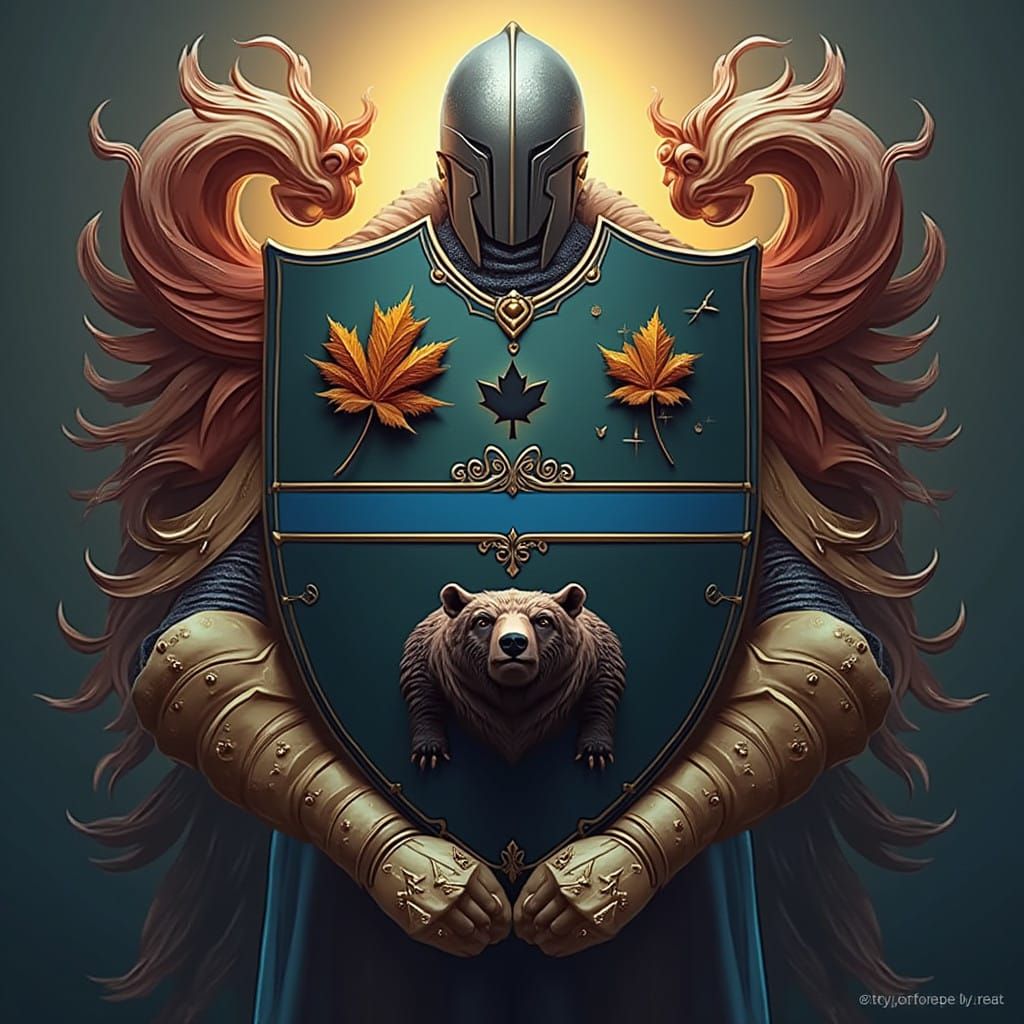 Ethereal Hero in Art Nouveau Armor