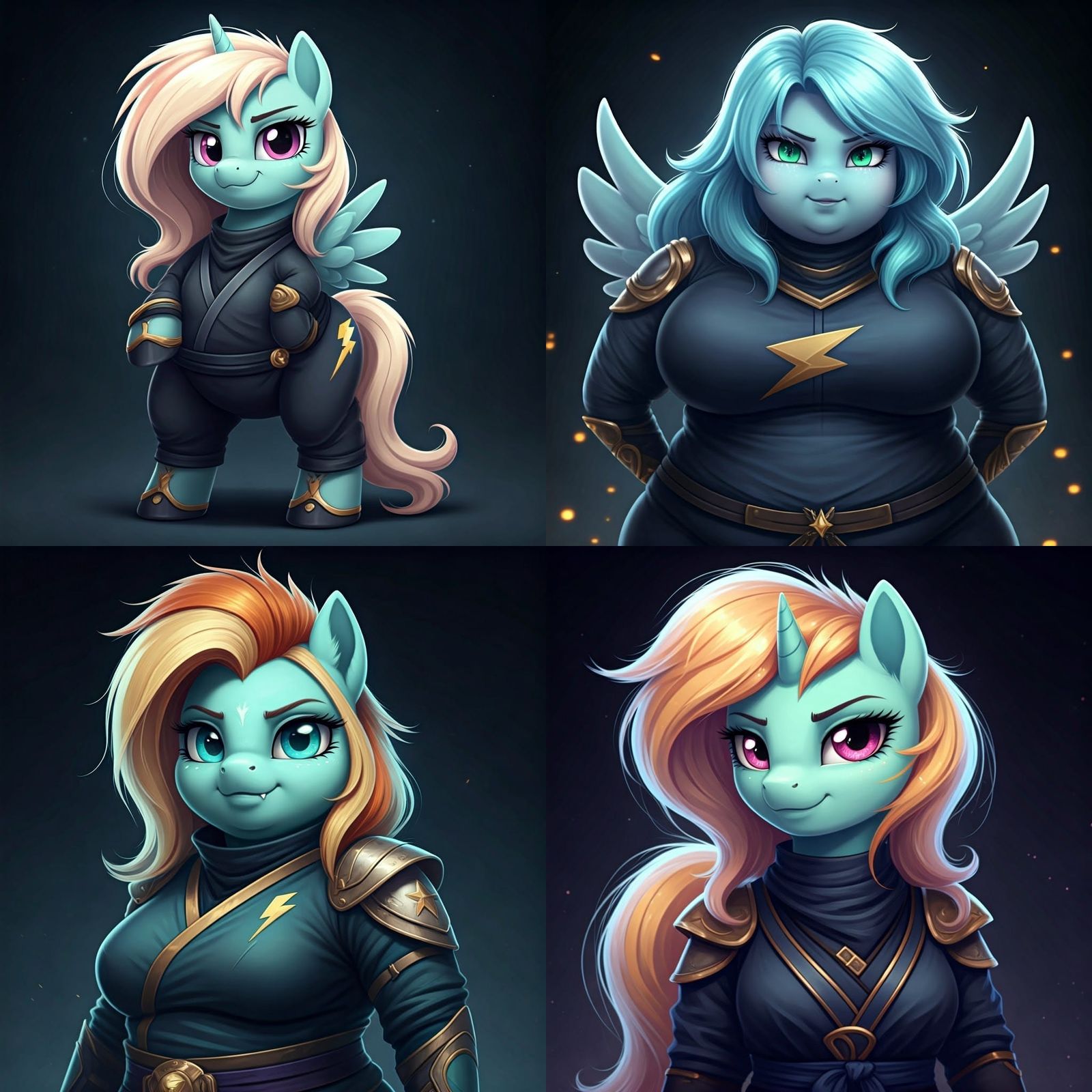 Smug Lightning Dust in Ninja Costume as 3D Anime Art