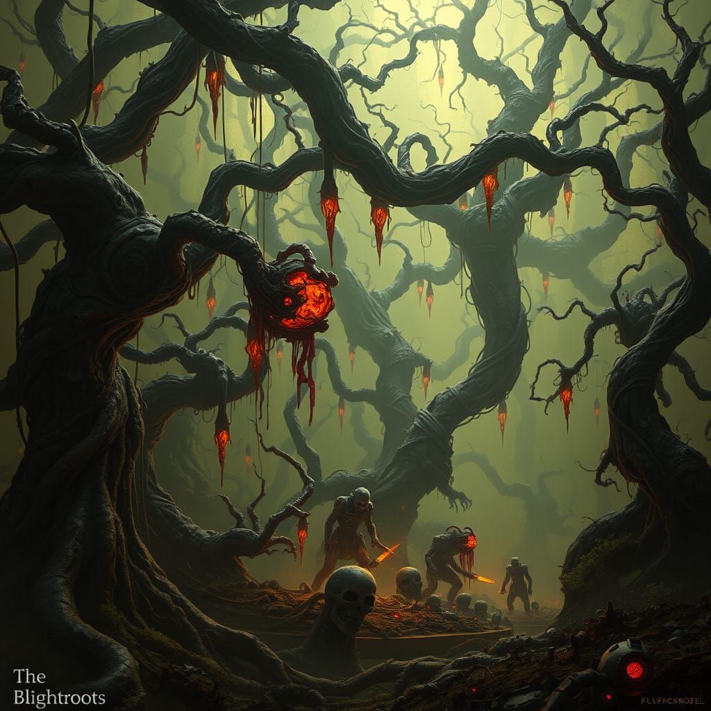 Cyberpunk Concept Art: The Blightroots, a Haunting Cyberneti...