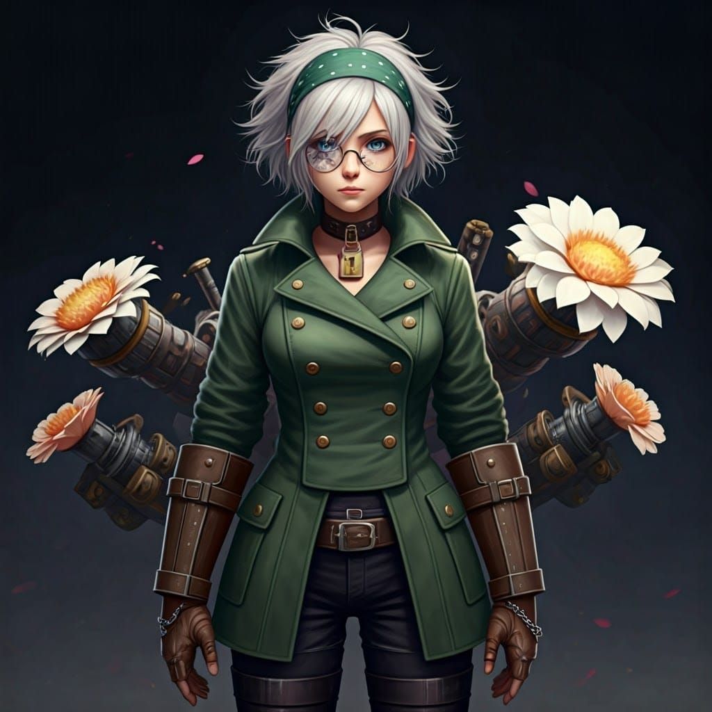 Roberia Karurīni Posing with Her Steam-Powered Mecha