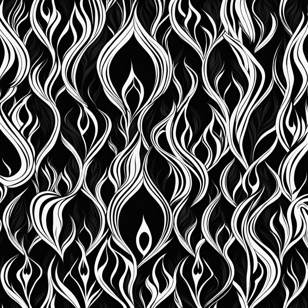 Abstract Flames and Shadows Composition