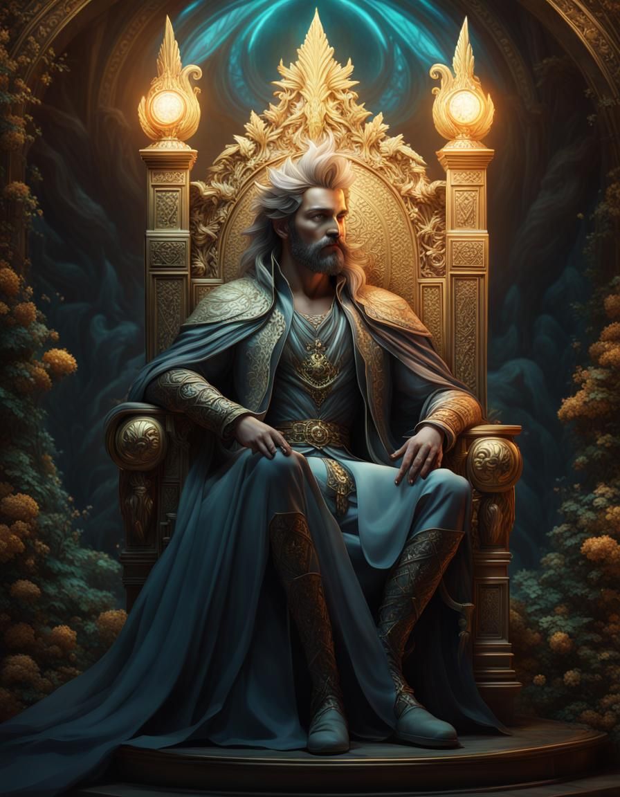 Fairy King Portrait in Dark Fantasy Art Style
