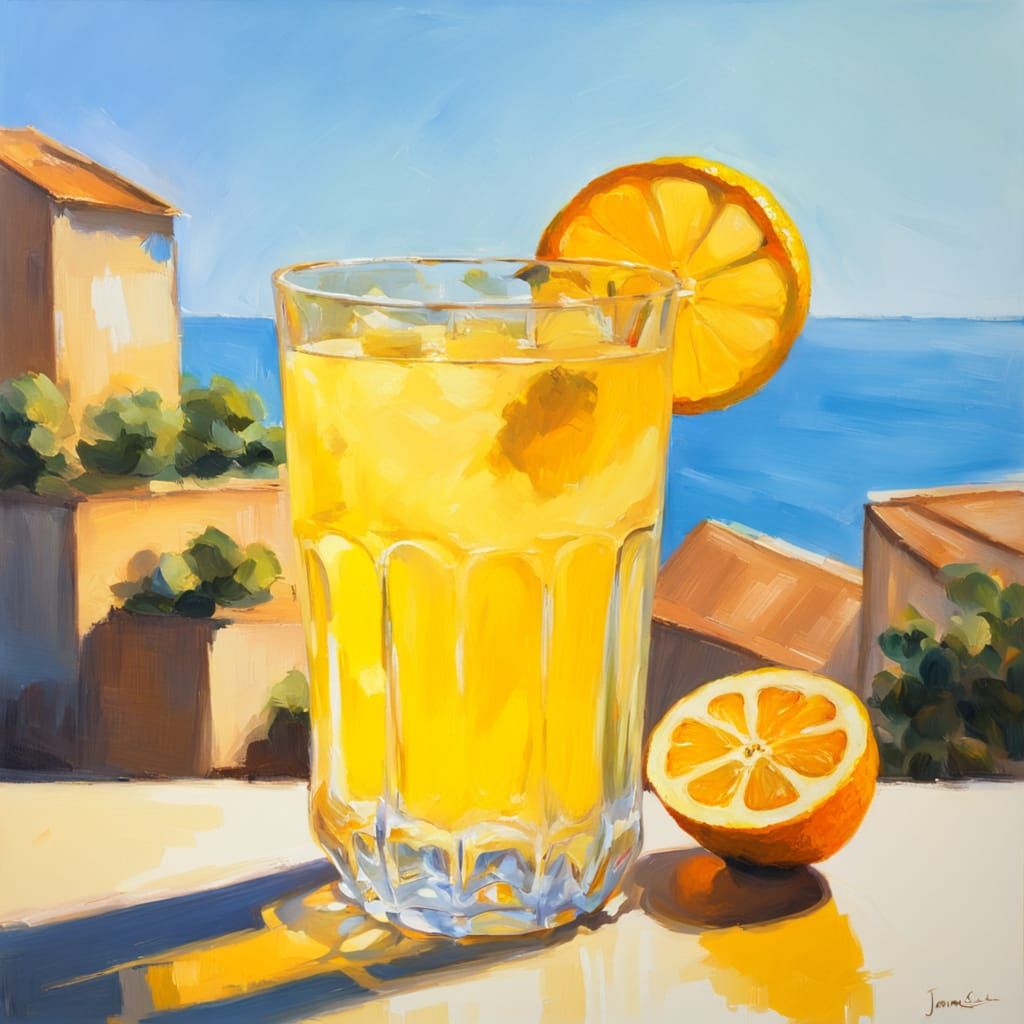 Impressionist Limoncello in Golden Light