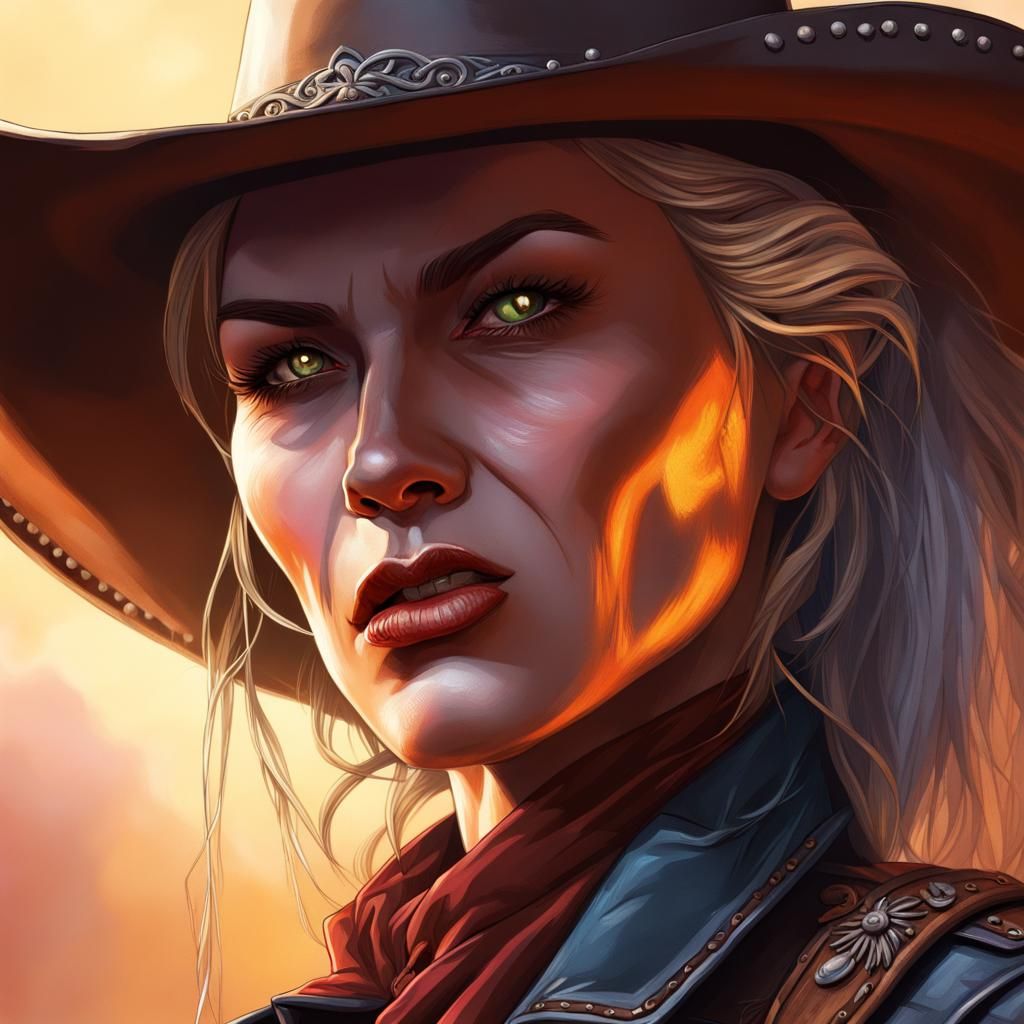 Cowgirl Vampire in the Old West