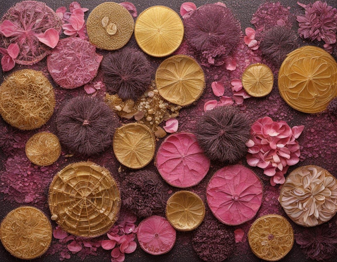 Abstract Surrealist Painting of a Vibrant Pink Landscape