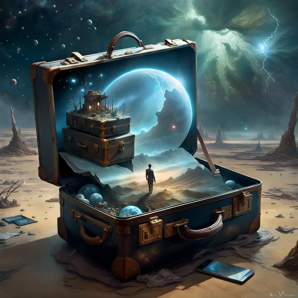 Miniature Sci-Fi World Escapes Suitcase