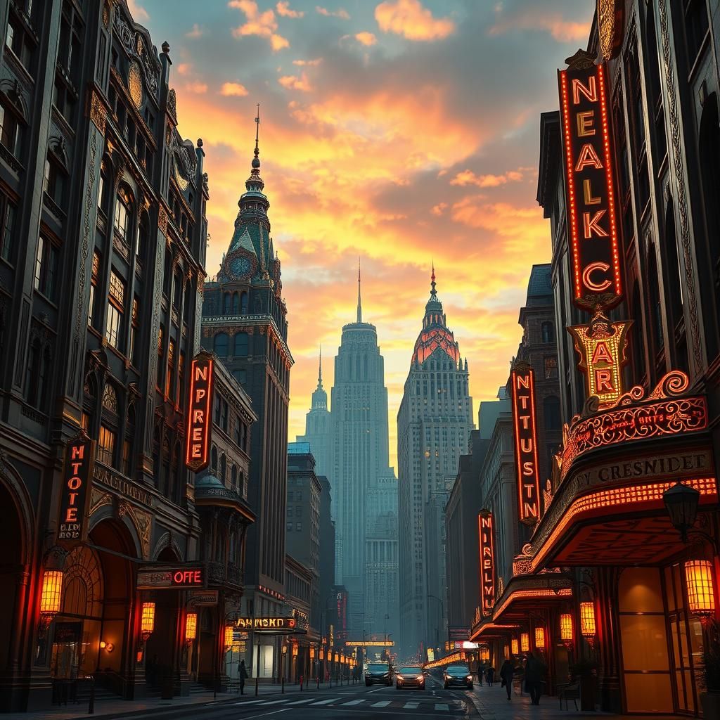 Art deco, 1920s inspired street