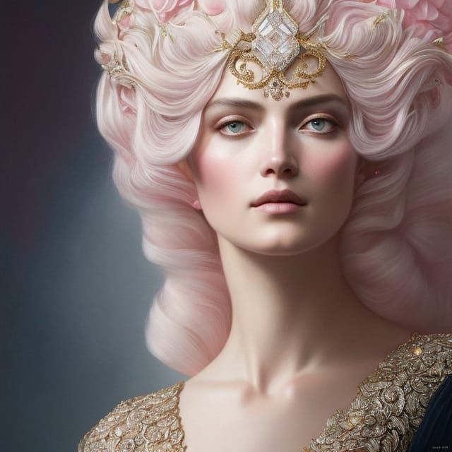 Hyperdetailed Princess Portrait in Fantasy Art Style