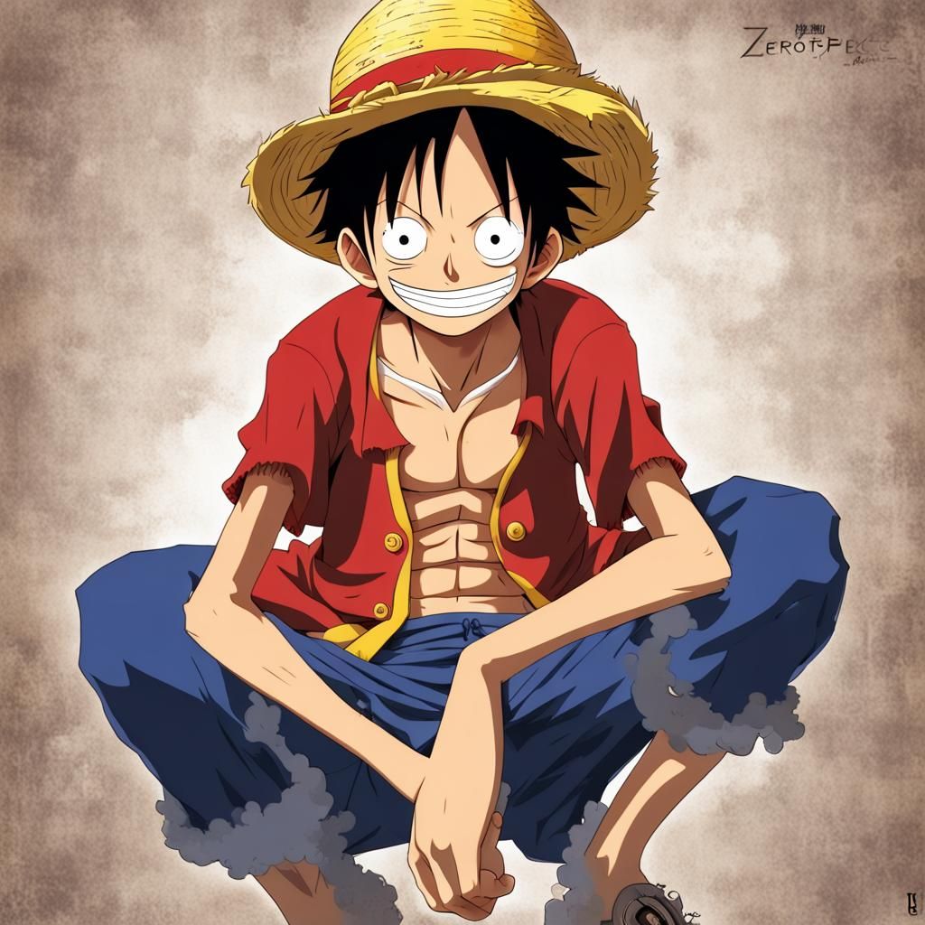 Luffy One Piece Anime Style Illustration
