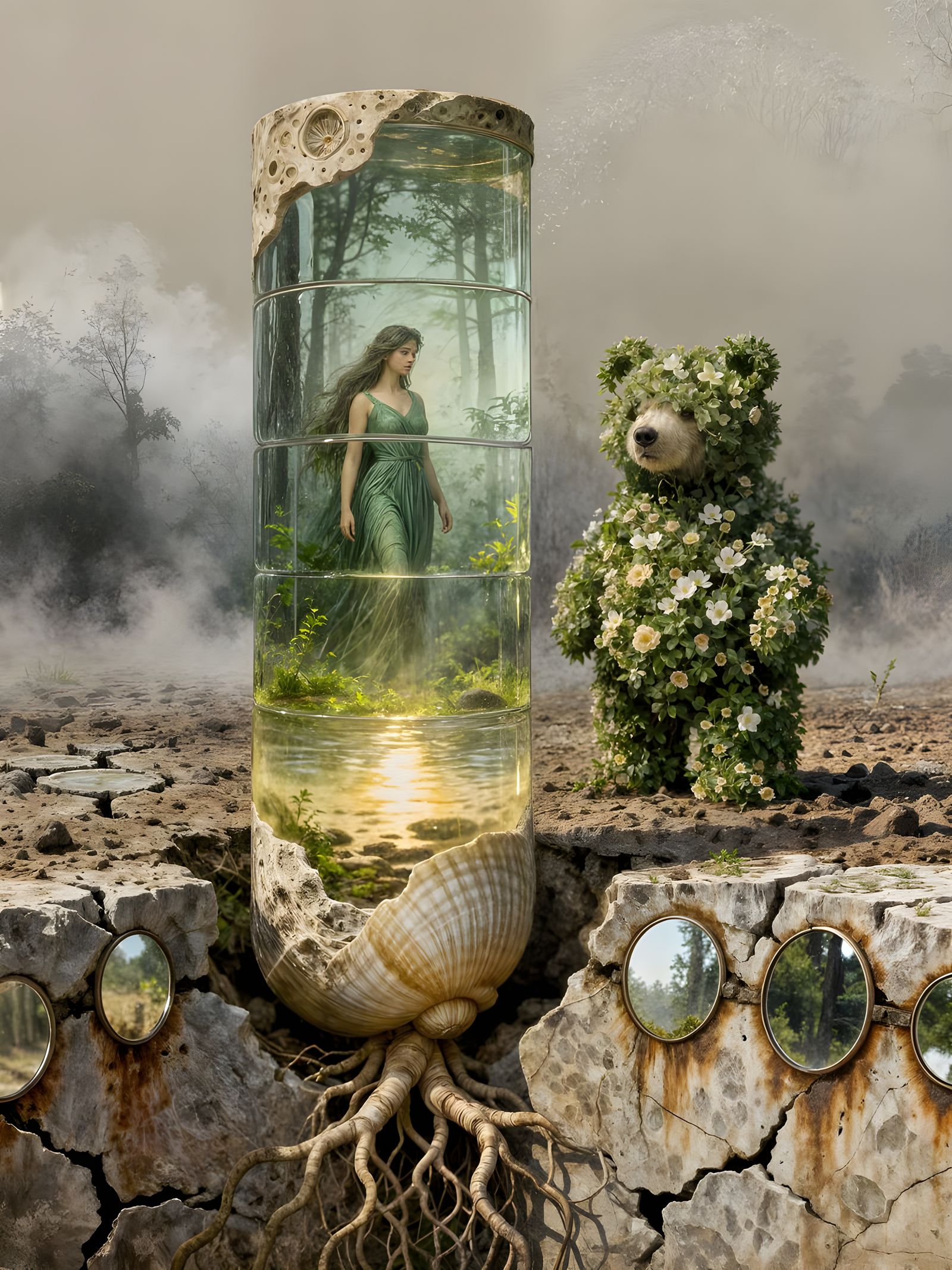 I Filled in the Blanks With: "green nature goddess" and "flo...