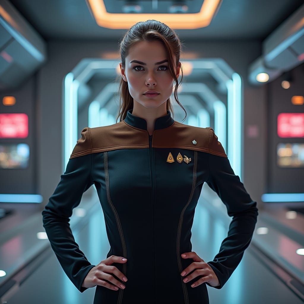 Star Trek Captain Portrait in Sci-Fi Setting